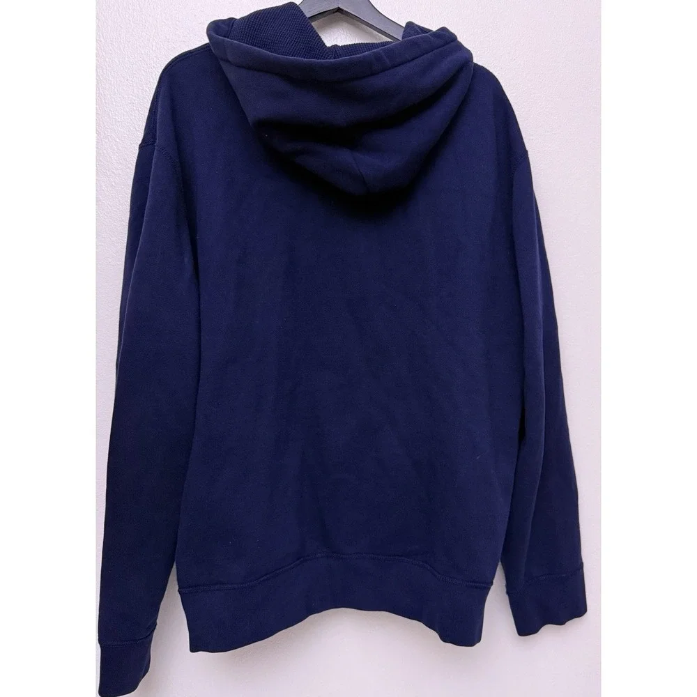 Polo Ralph Lauren Full Zip Hoodie Waffle Lined‎ Hood Heavyweight Navy Size 2XL